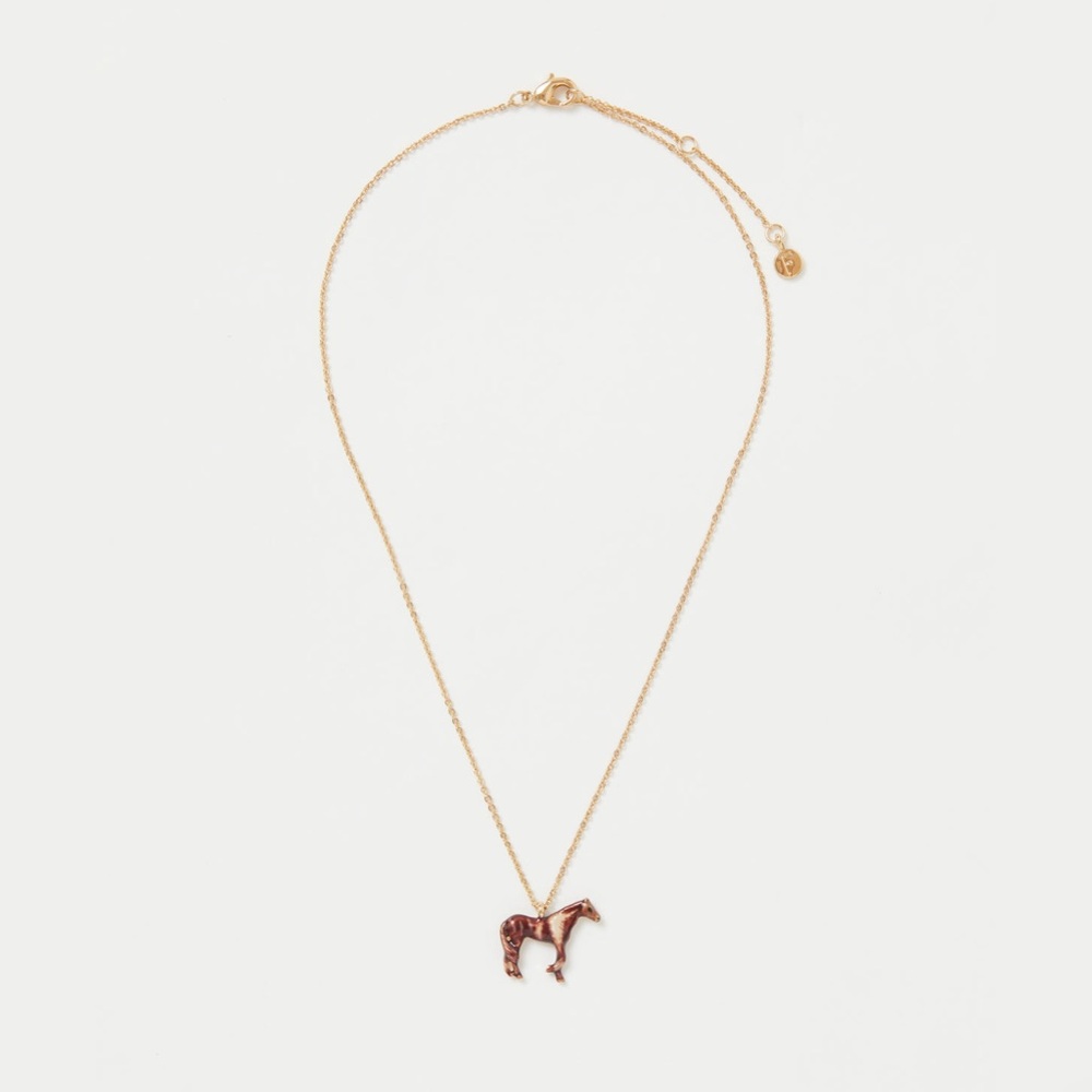 Enamel Farm Horse Short Necklace by Fable England